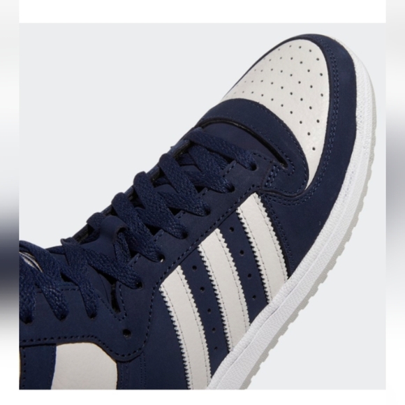BIG KIDS TOP TENS ADIDAS 6.5Y Navy white and gray. - Picture 2 of 7